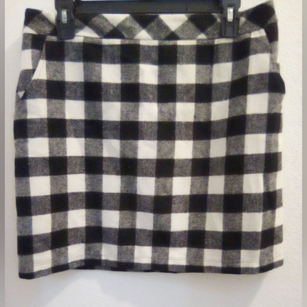 Joe Boxer Plaid Wool Blend Skirt Size L